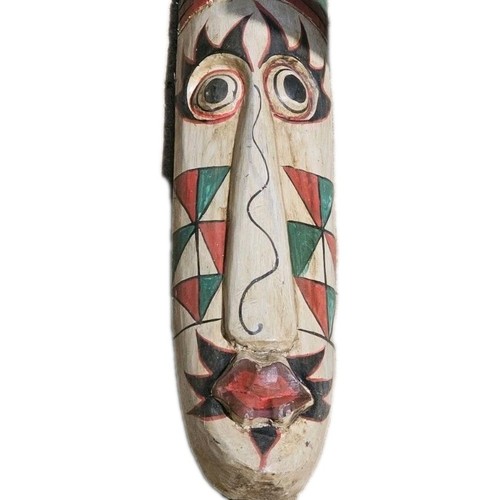 Wooden mask hand carved - mask,