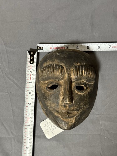 Vintage hand carved wood mask - hand,
